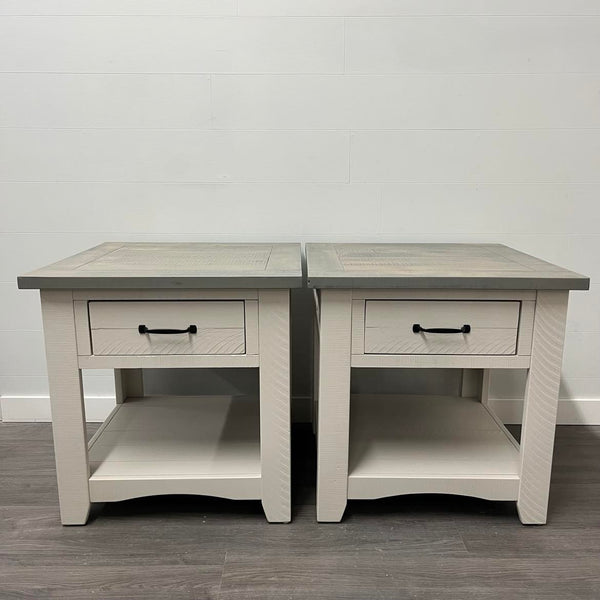 2 Barn Wood Side Tables