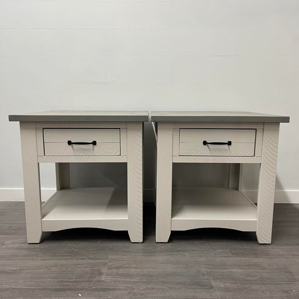 2 Barn Wood Side Tables