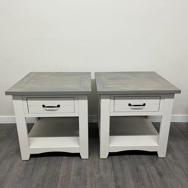 2 Barn Wood Side Tables