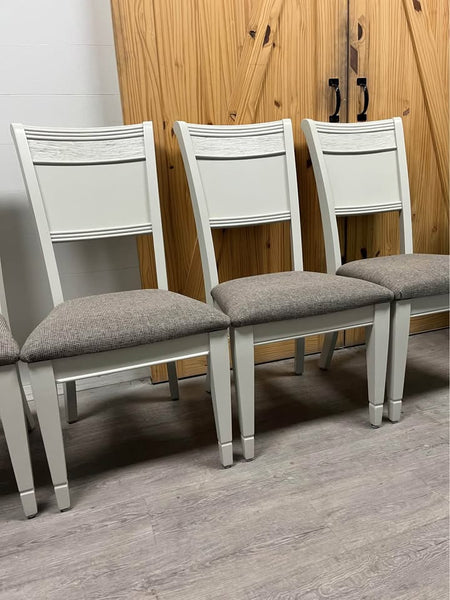 4 Shiplap Upholstered Dining Chairs