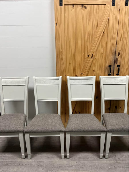 4 Shiplap Upholstered Dining Chairs
