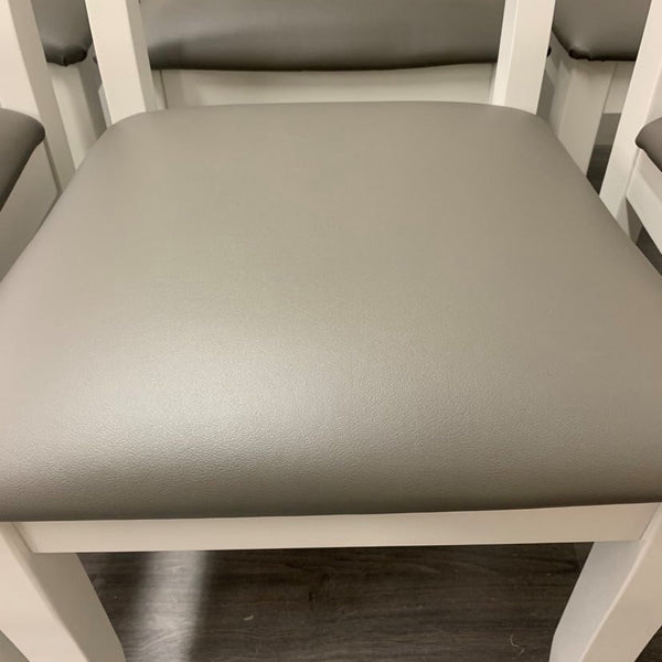 6 Little White Dining Chairs