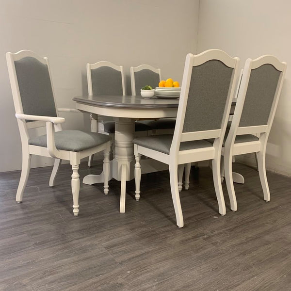 7 Piece Little White Dining Set