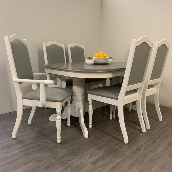 7 Piece Little White Dining Set