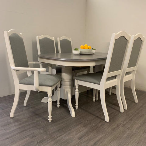 7 Piece Little White Dining Set