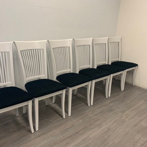 6 Bone White Dining Chairs