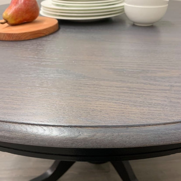Round Oak Pedestal Dining Table