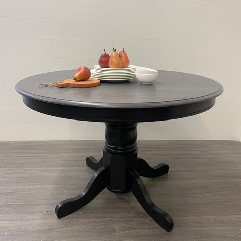 Round Oak Pedestal Dining Table